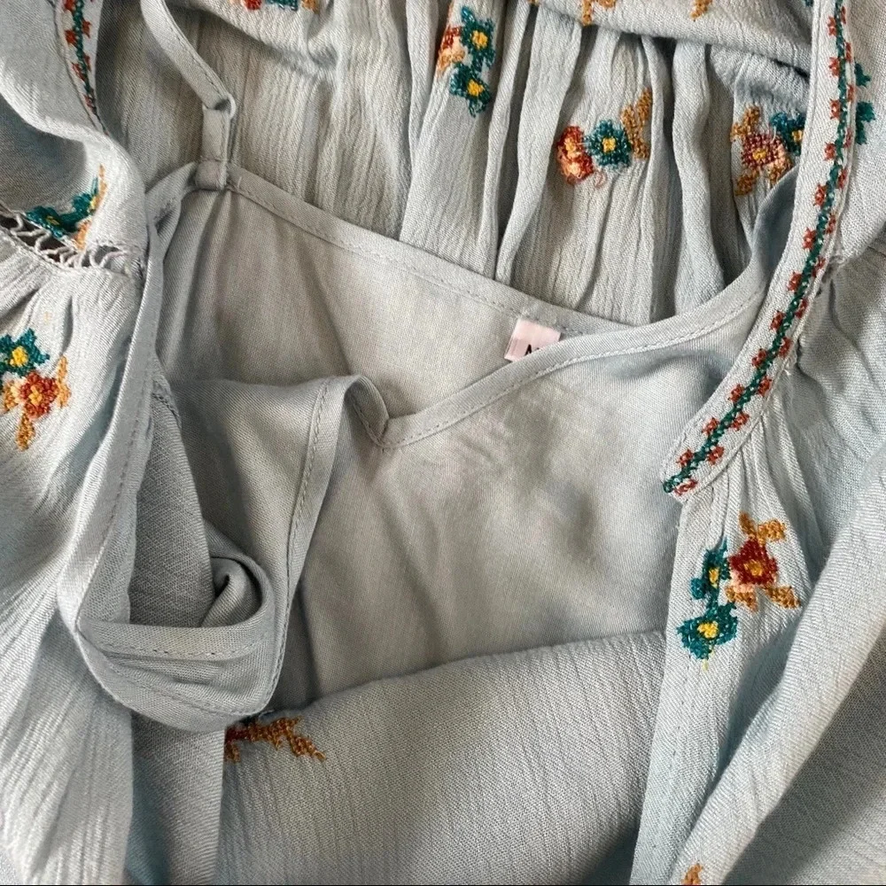 Free People Floral Embroidered oversized Dress